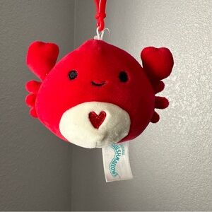 3” Carlos The Crab 🦀 Squishmallows Clip NWT